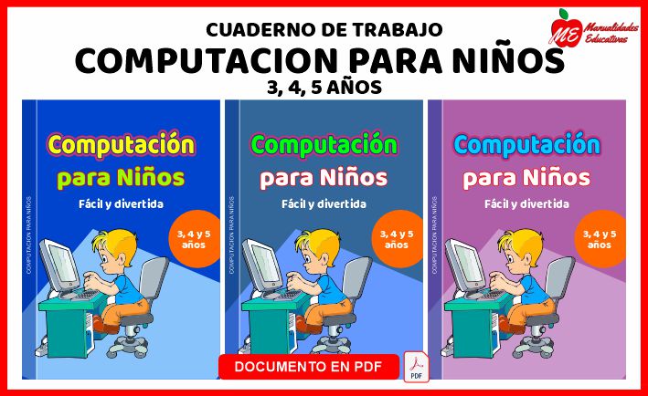CUADERNO Y LIBRO DE COMPUTACION PARA NIÑOS