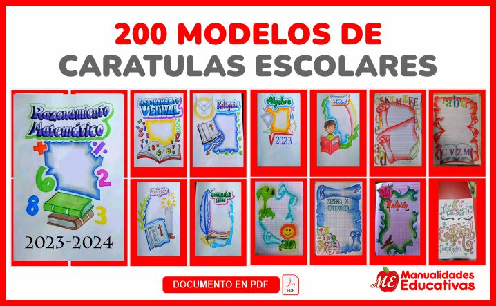 200 MODELOS DE CARATULAS ESCOLARES