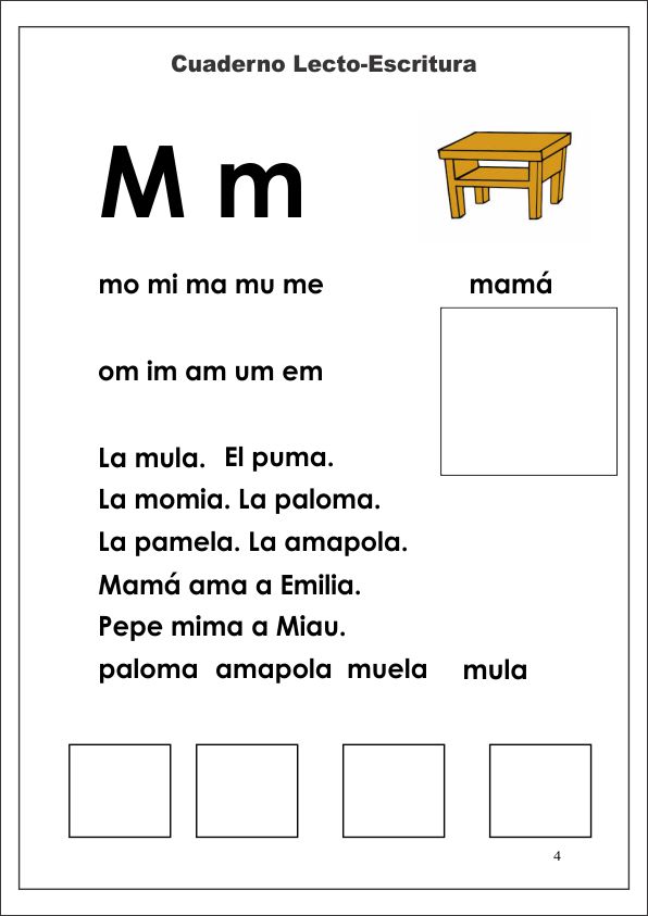 Cuaderno Lecto-Escritura