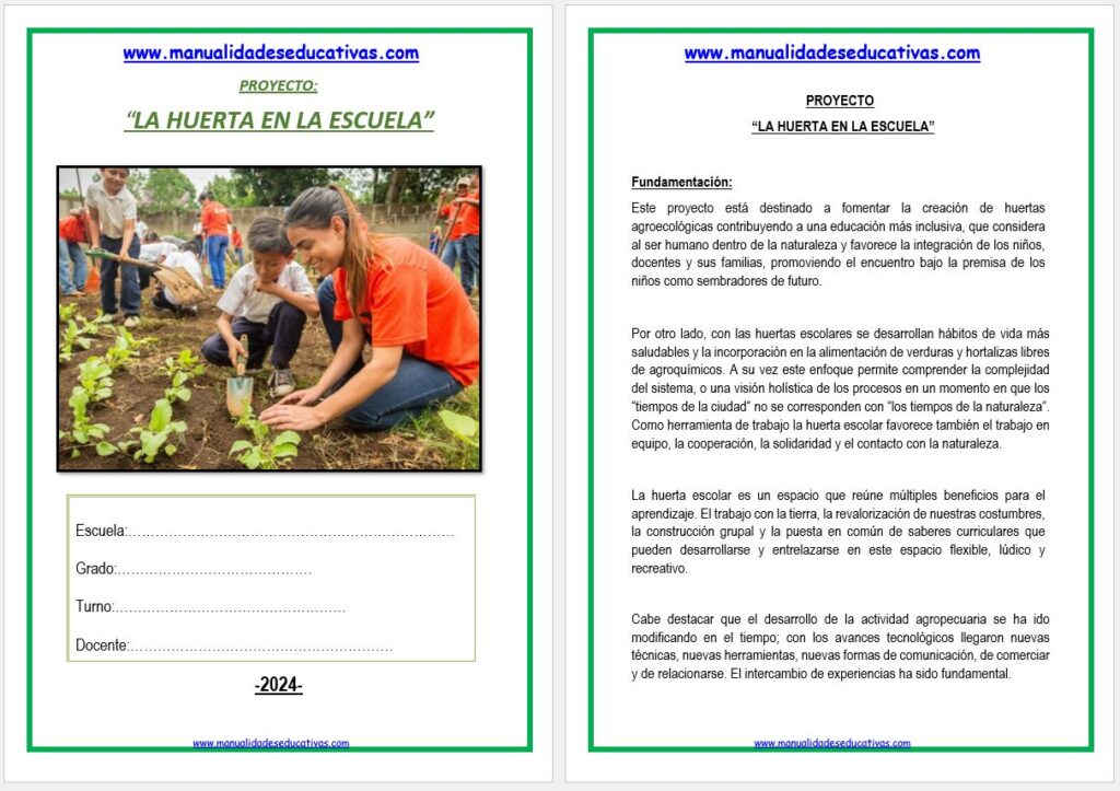 LA HUERTA EN LA ESCUELA
