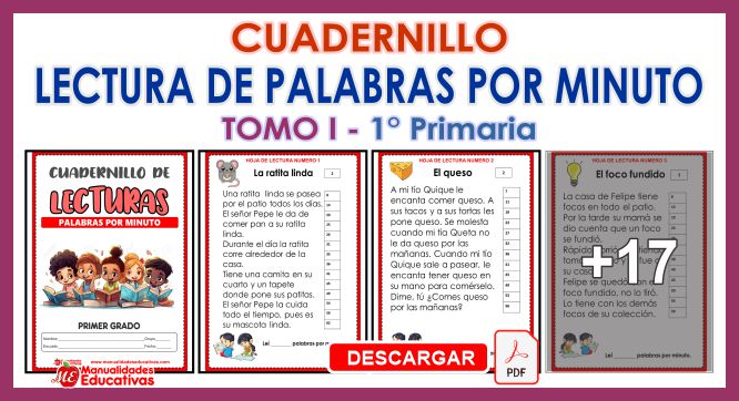 Lecturas palabras por minuto Primer Grado TOMO I