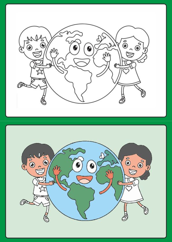 Actividades para colorear y conmemorar el día de la tierra 