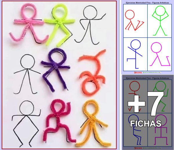 Ejercicios motricidad fina con Limpiapipas