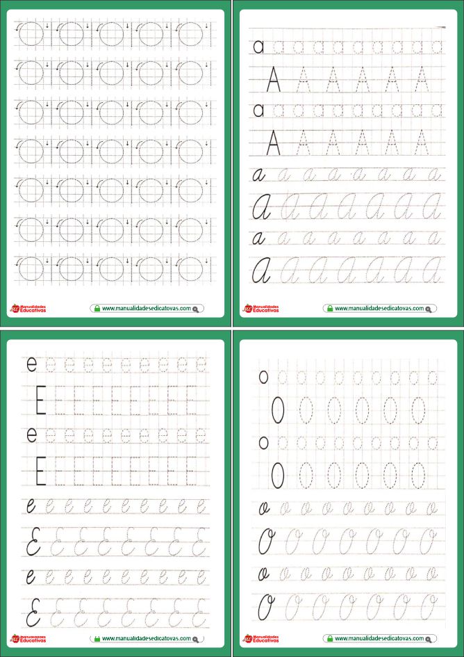 Ejercicios de Caligrafia Letra Script y Cursiva