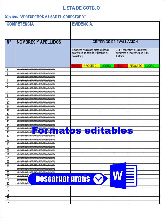 LISTA DE COTEJO