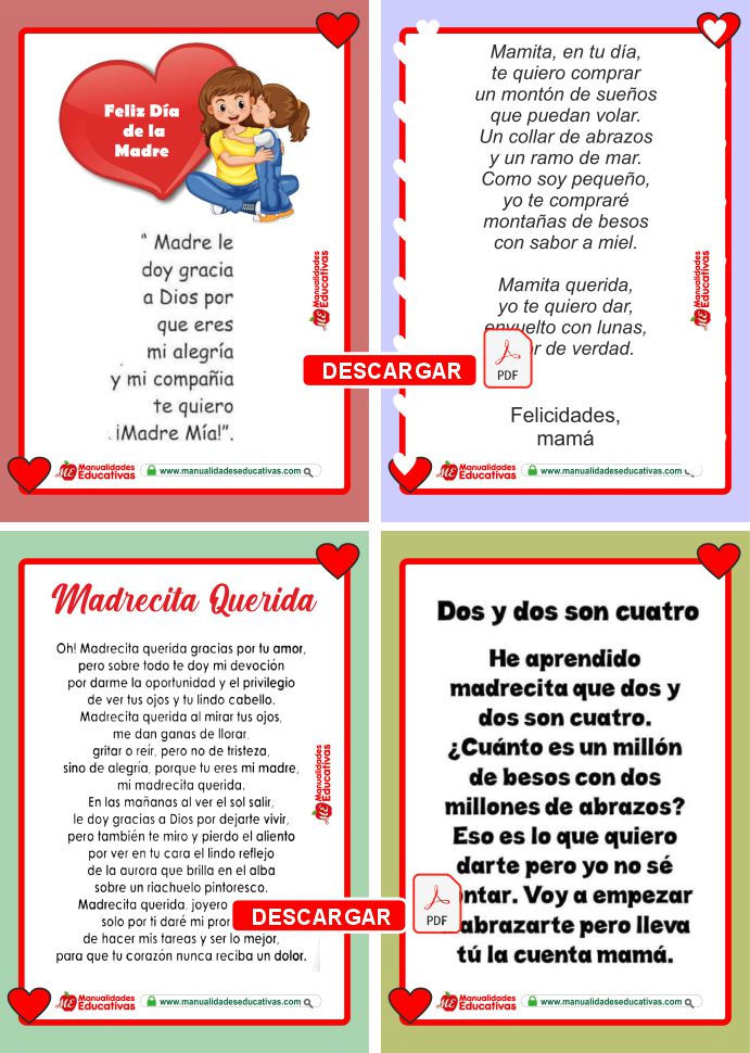 poemas dia de la madre
