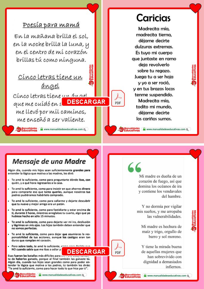 poemas dia de la madre