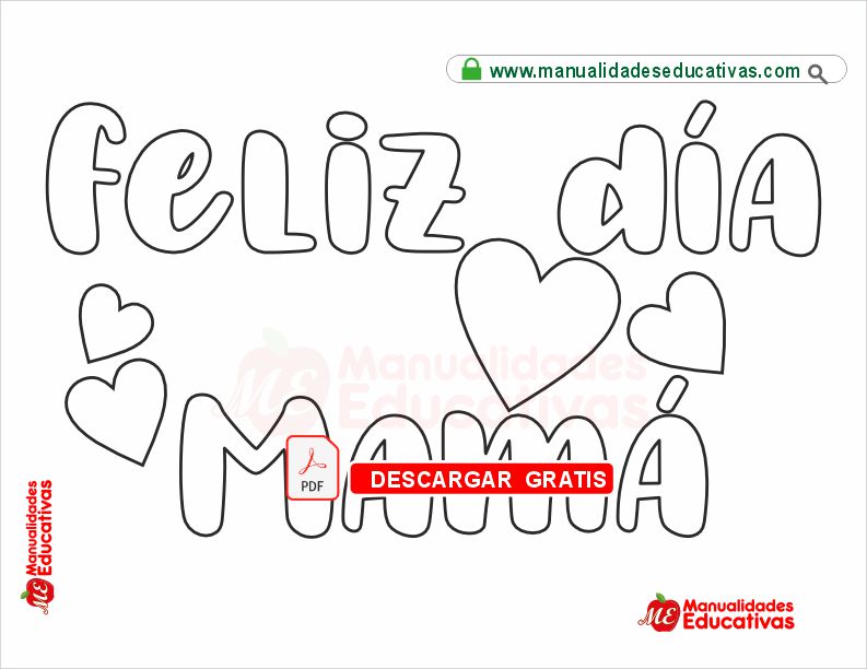  MOLDES DE LETRAS DIA DE LA MADRE