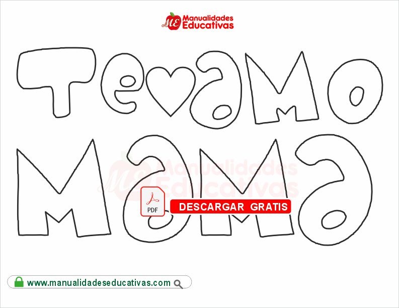  MOLDES DE LETRAS DIA DE LA MADRE