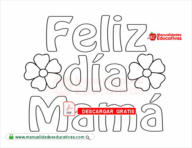 MOLDES DE LETRAS DIA DE LA MADRE