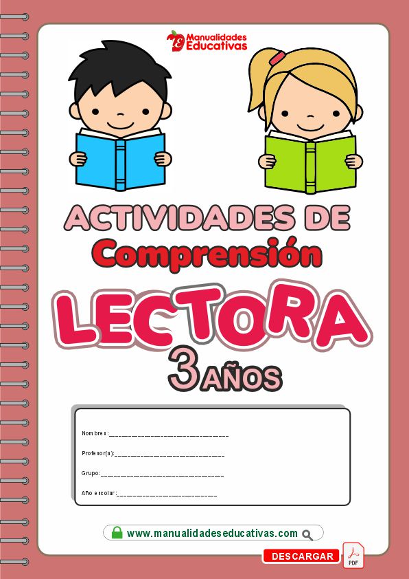 CUADERNO DE TRABAJO COMPRENSIÓN LECTORA 3 AÑOS