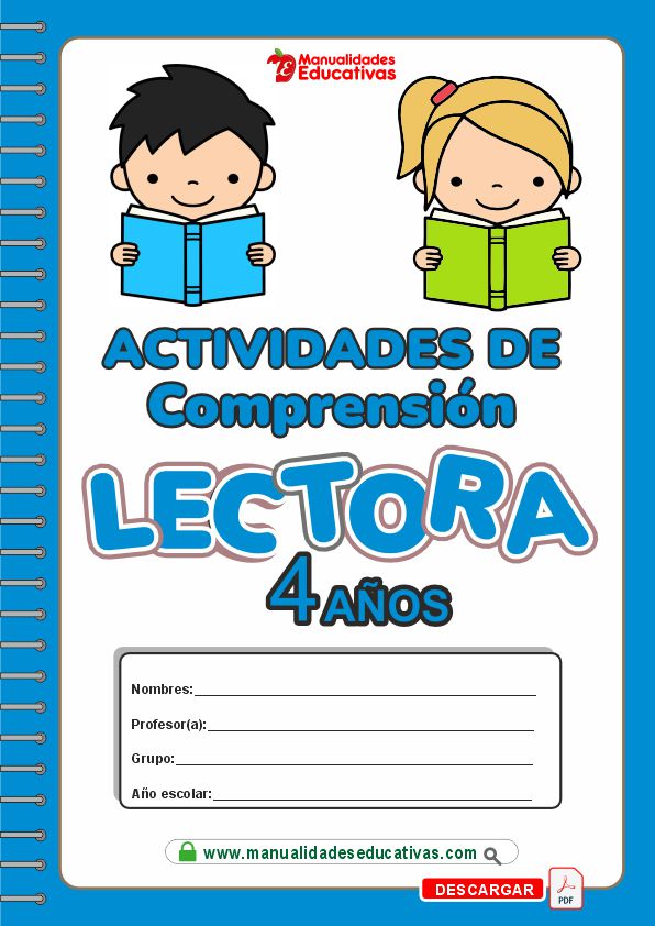 CUADERNO DE TRABAJO COMPRENSIÓN LECTORA 4 AÑOS