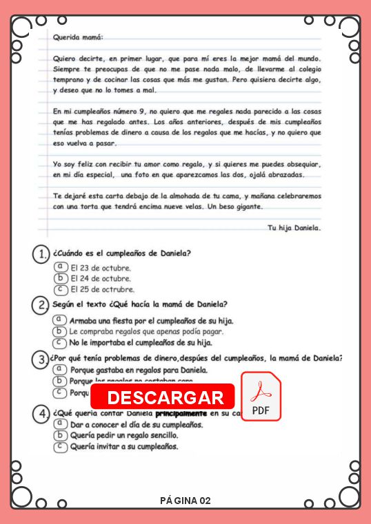Bloque de Comprensión Lectora