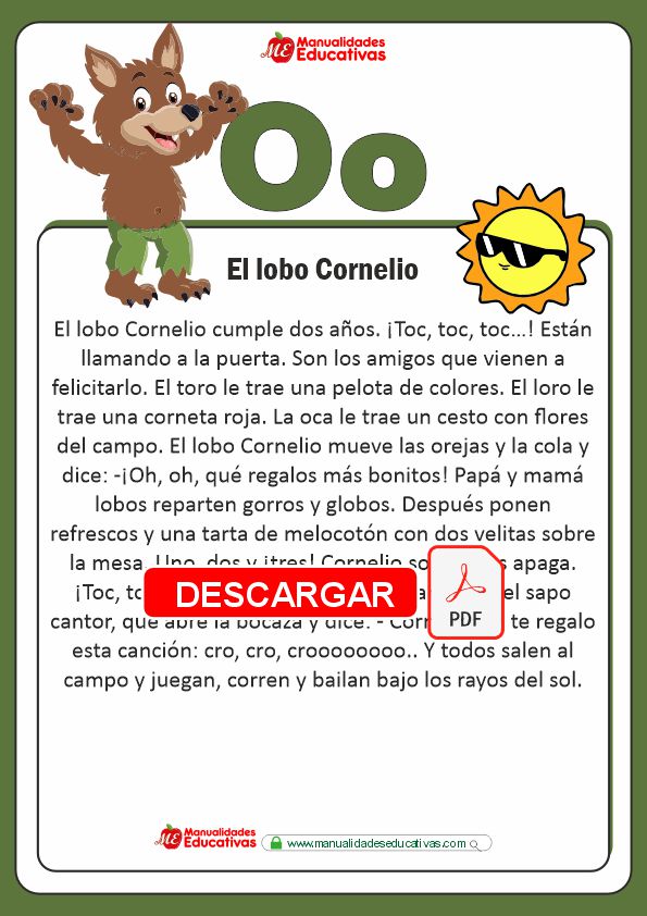 Cuentos cortos de cada sonido