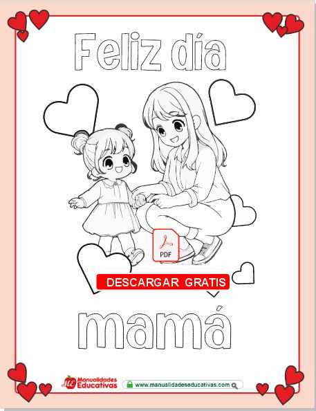 DIBUJOS DÍA DE LA MADRE PARA COLOREAR