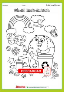 Ficha para colorear Día Mundial del Medio Ambiente