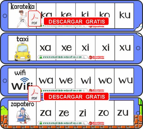 Llavero de Silabas para Aprender a Leer