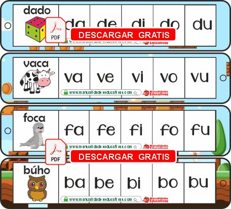 Llavero de Silabas para Aprender a Leer