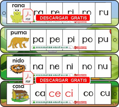 Llavero de Silabas para Aprender a Leer