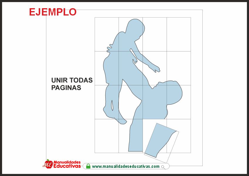 Como imprimir Silueta grande Dia del Padre en PDF