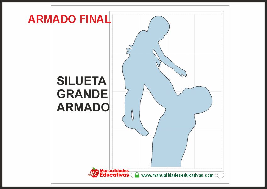 Como imprimir Silueta grande Dia del Padre en PDF