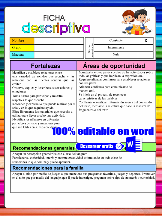 FICHAS DESCRIPTIVAS FIN DE CURSO