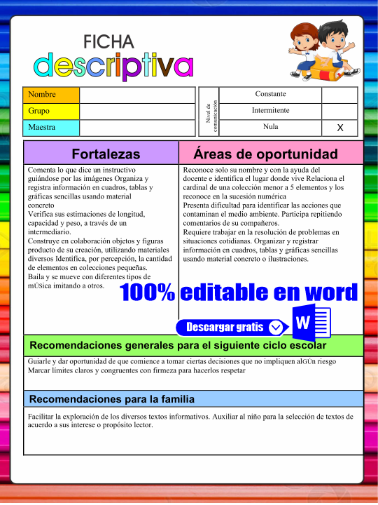 FICHAS DESCRIPTIVAS FIN DE CURSO