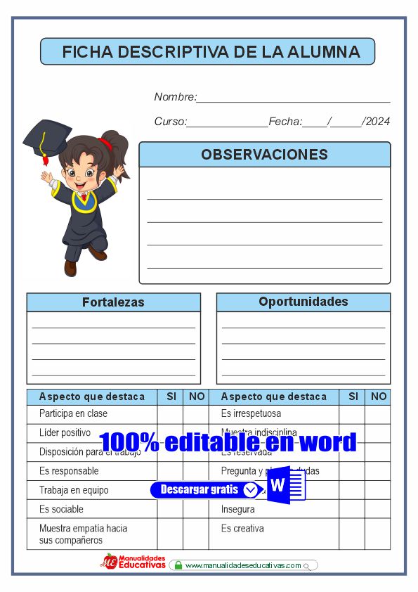 Fichas Descriptivas de alumno y de grupo