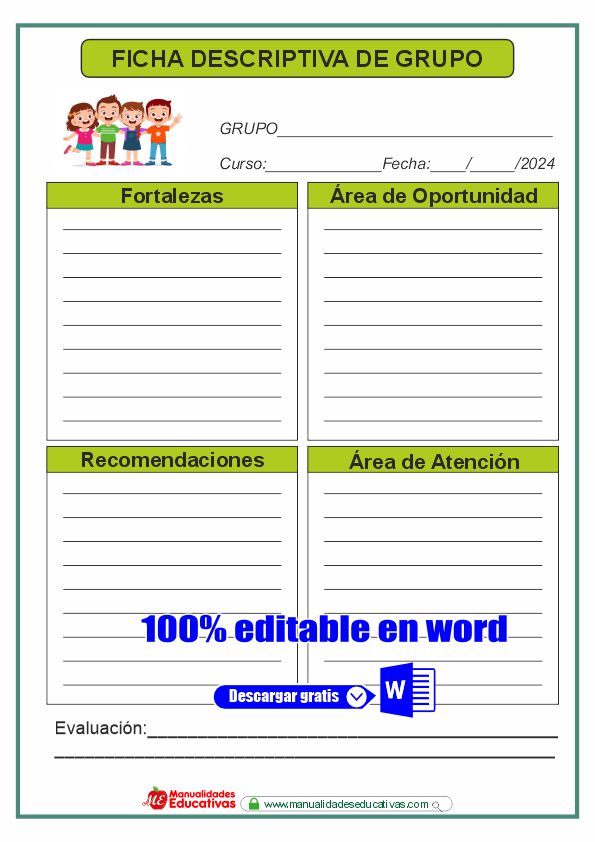 Fichas Descriptivas de alumno y de grupo