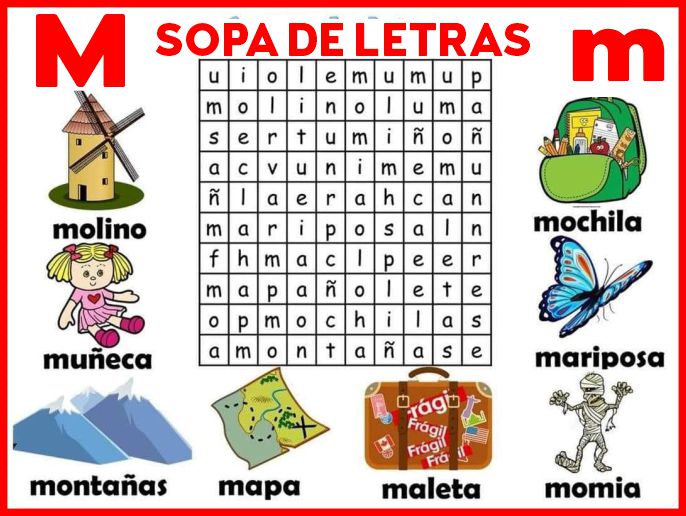 Sopa de Letras del ABECEDARIO
