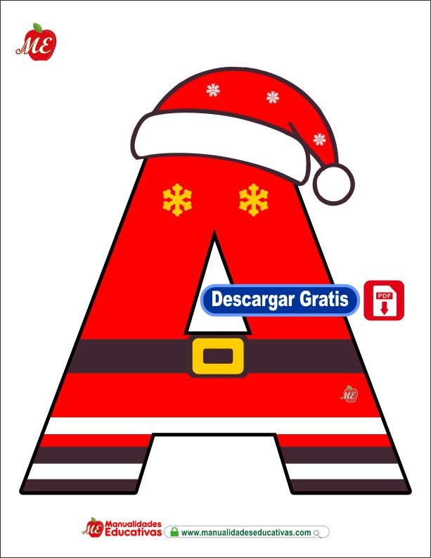 Alfabeto de letras Papá Noel