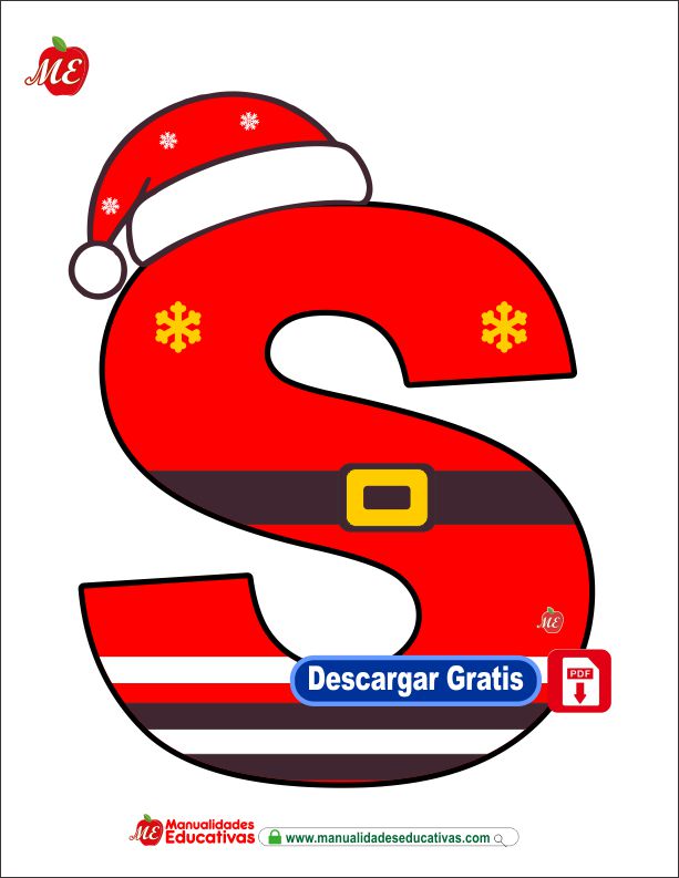 Alfabeto de letras Papá Noel