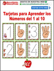 Tarjetas para Aprender los Números del 1 al 10