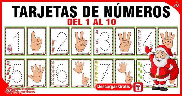 Mis Materiales Educativos Tarjetas De Nmeros Del 1 Al 10 Para