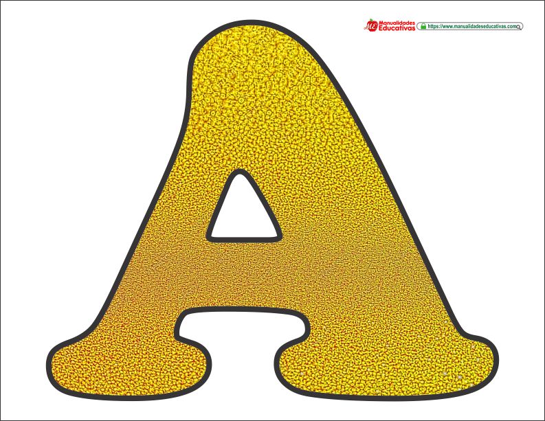 Letras del ABECEDARIO doradas