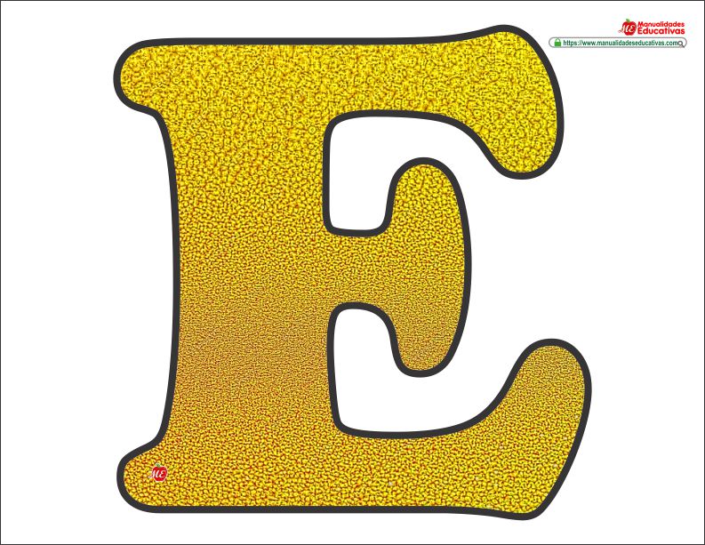 Letras del ABECEDARIO doradas