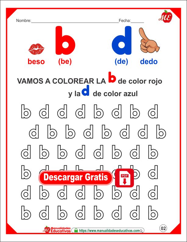 cuaderno de conciencia fonológica b y d