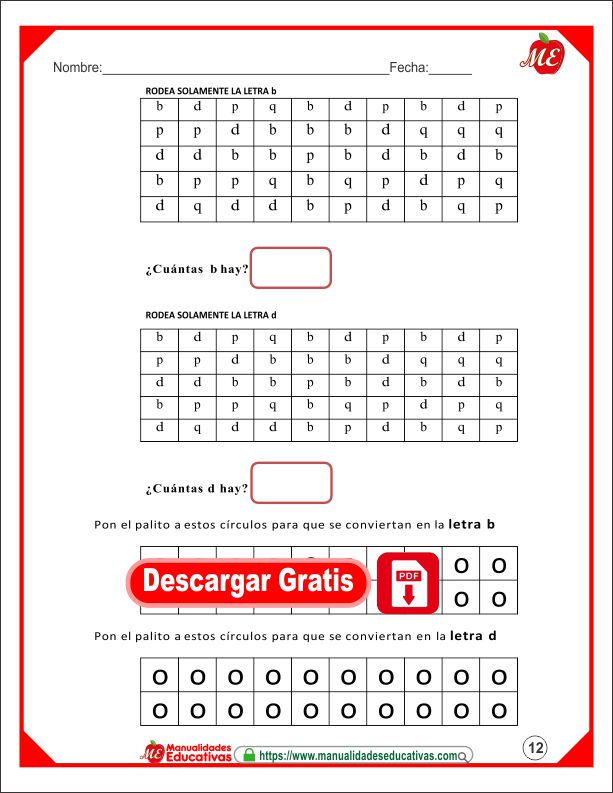 cuaderno de conciencia fonológica b y d