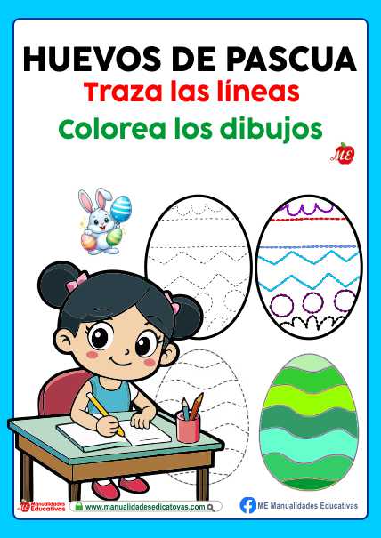 HUEVOS DE PASCUA PARA TRAZAR Y COLOREAR