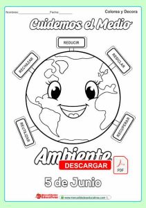 Ficha para colorear Día Mundial del Medio Ambiente
